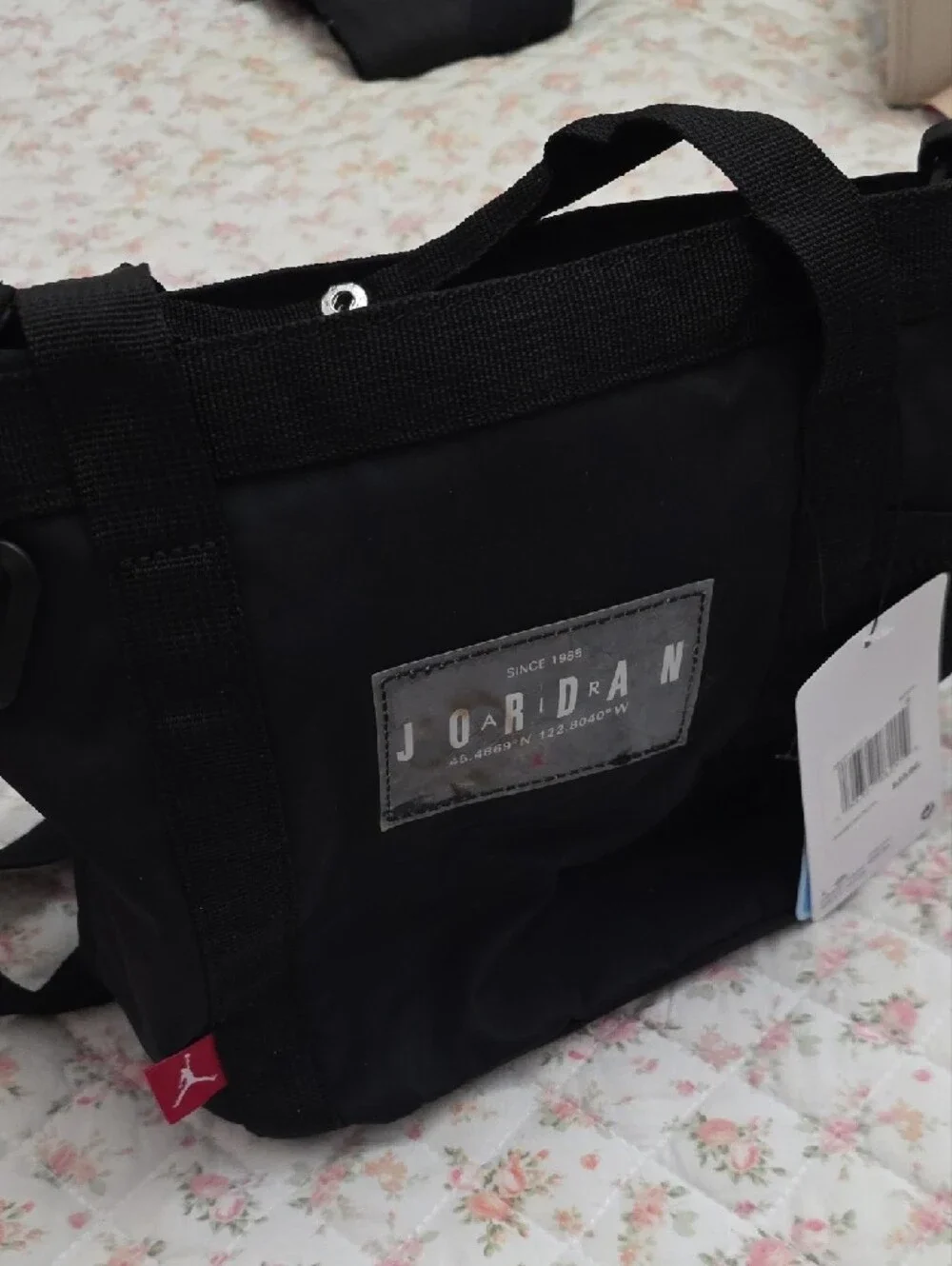Jordan Black MINI Messenger Bag with Bottle Pocket